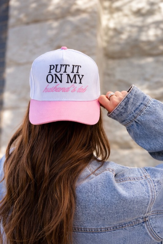 Put It On My Husband's Tab Vintage Trucker Hat