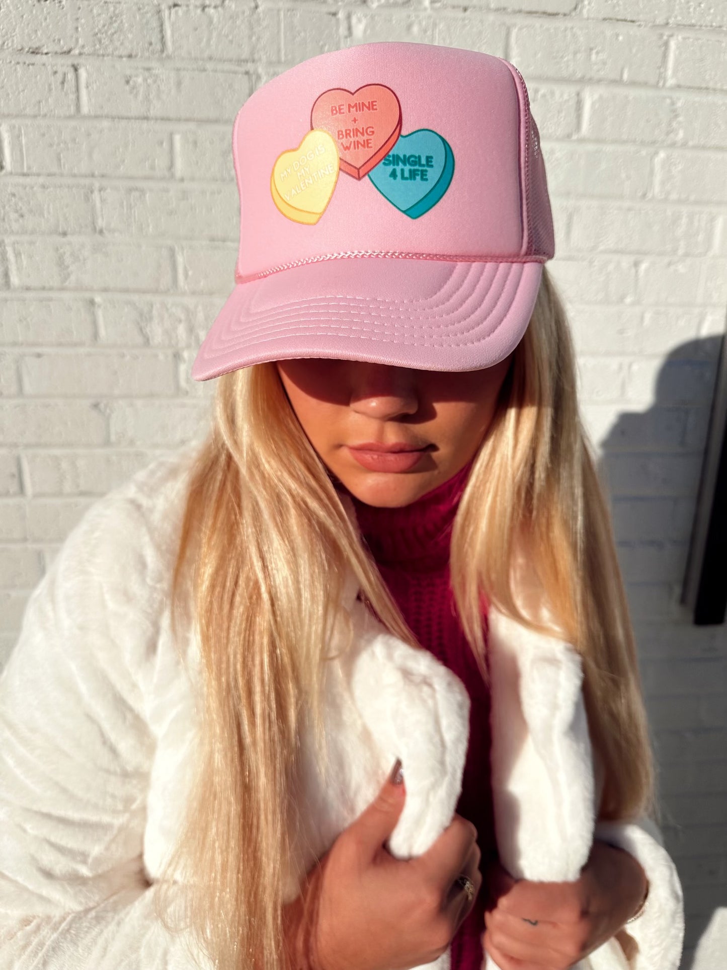 Convo Hearts Trucker - Pink
