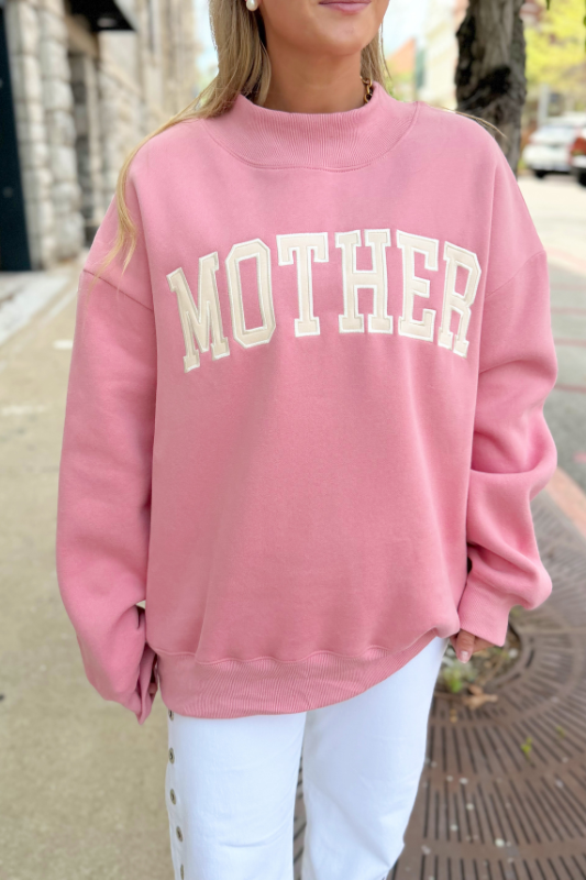 MOTHER Embroidered Mockneck