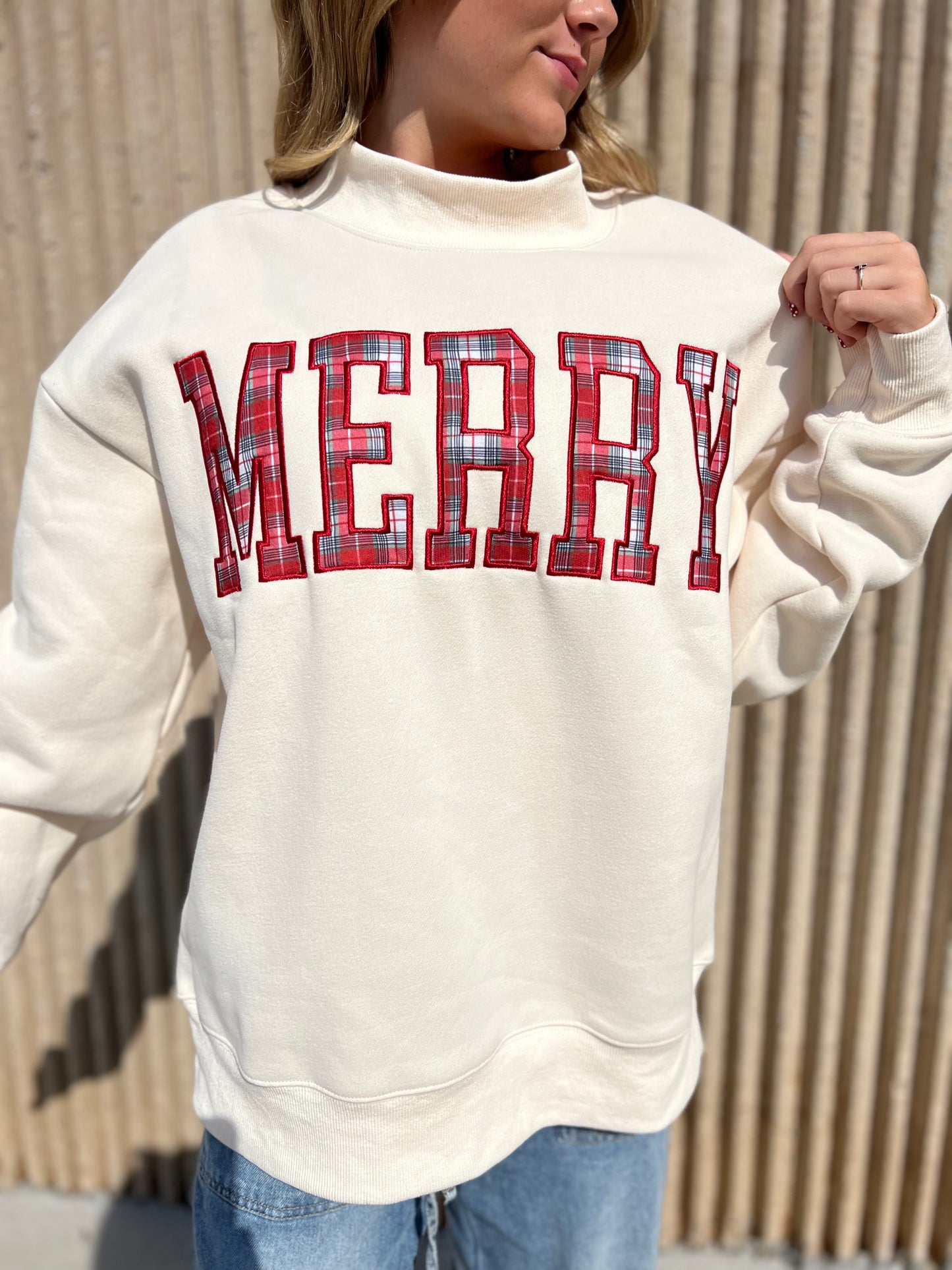 PRE-ORDER: Very Merry Plaid Mockneck
