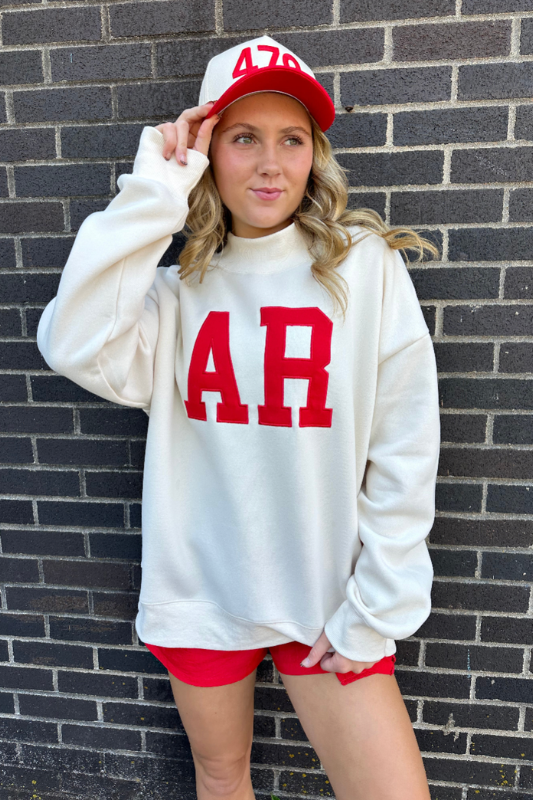 PREORDER: AR Embroidered Mockneck Sweatshirt