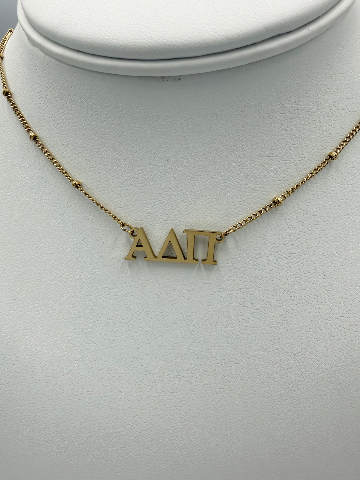 Greek 14K Gold-Plated Letters Necklace
