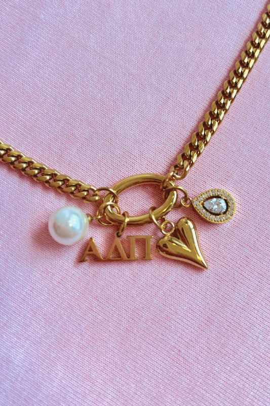 Sorority Letter Charm Necklace