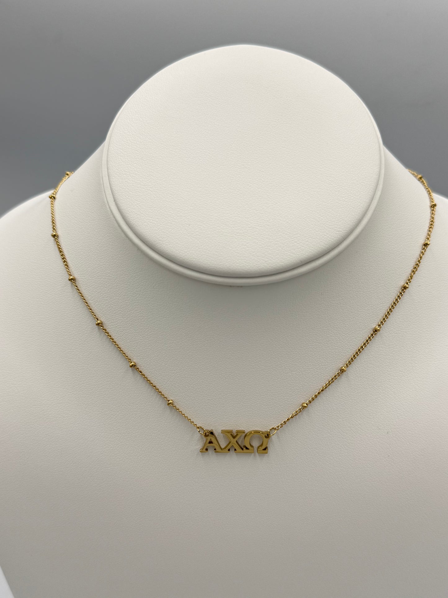 Greek 14K Gold-Plated Letters Necklace