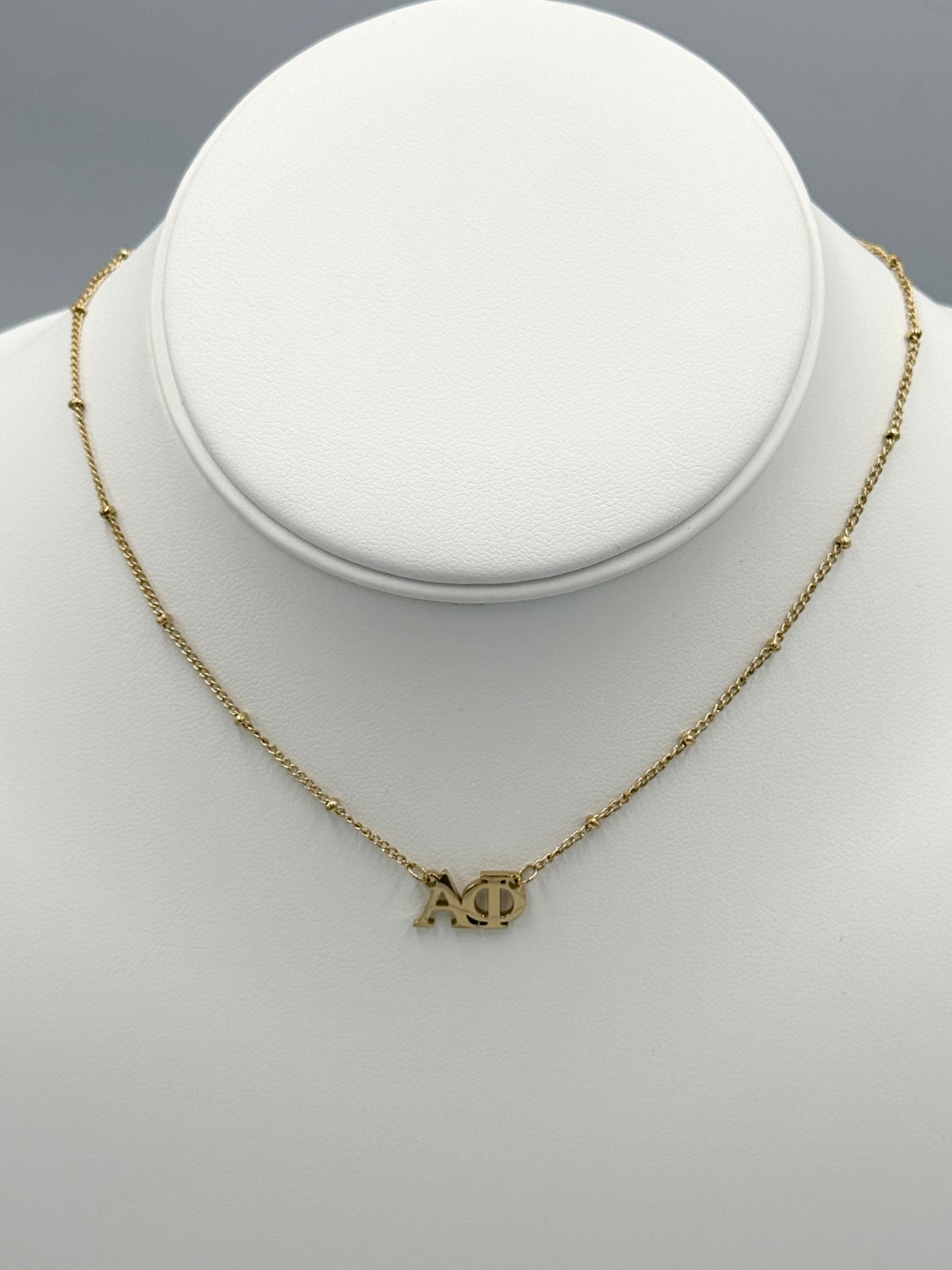 Greek 14K Gold-Plated Letters Necklace