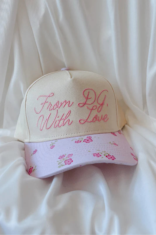 Greek With Love Floral Trucker Hat