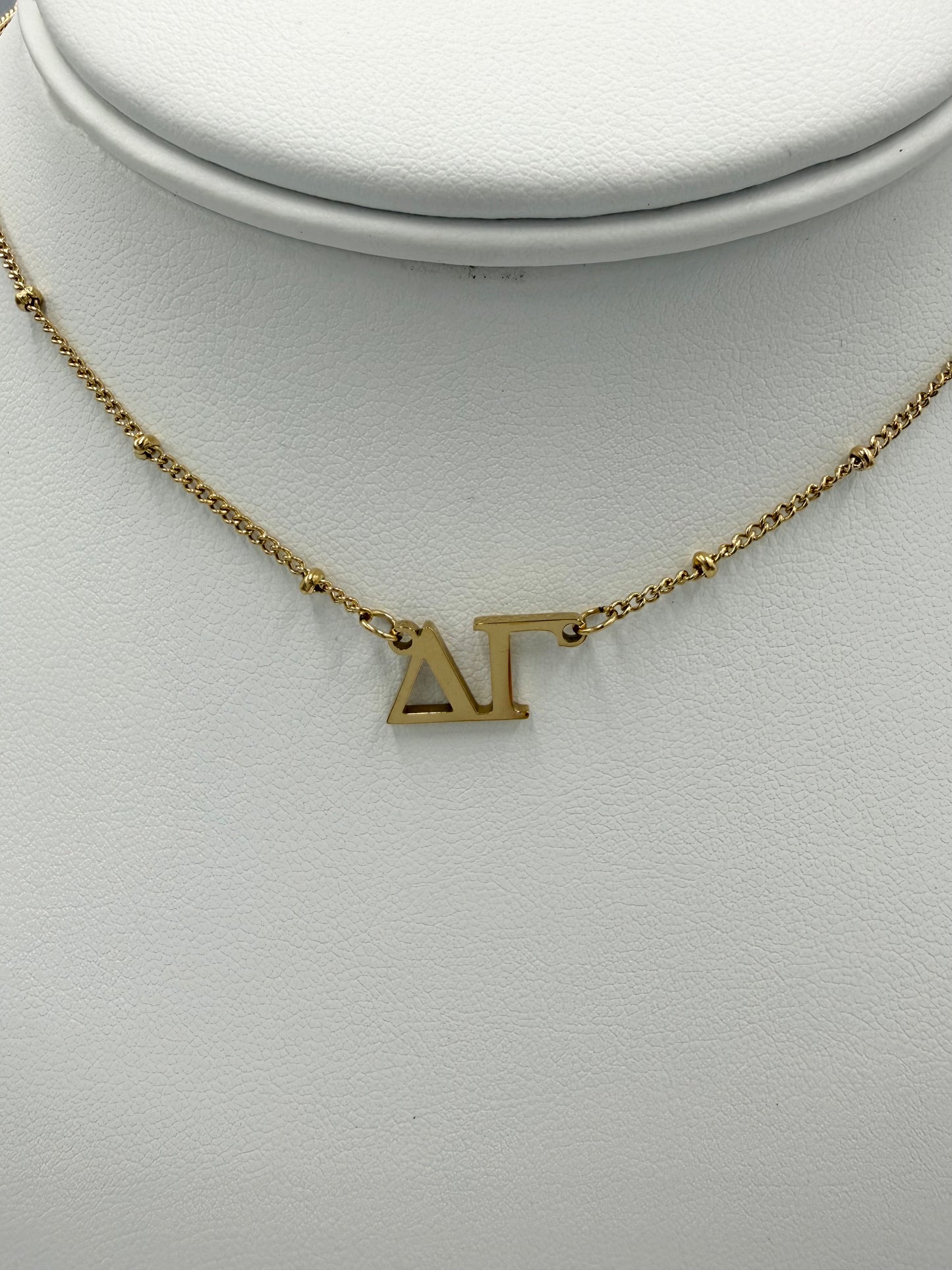 Greek 14K Gold-Plated Letters Necklace