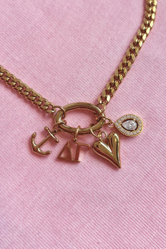 Sorority Letter Charm Necklace