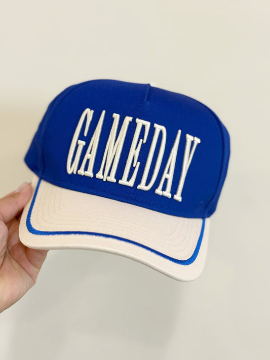 GAMEDAY Vintage Trucker Hat-Royal
