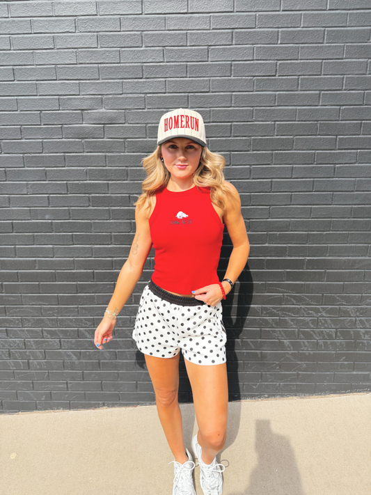 HOMERUN Vintage Trucker Hat-Striped/Red