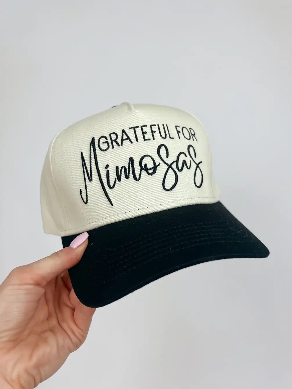 Grateful for Mimosas Embroidered Hat