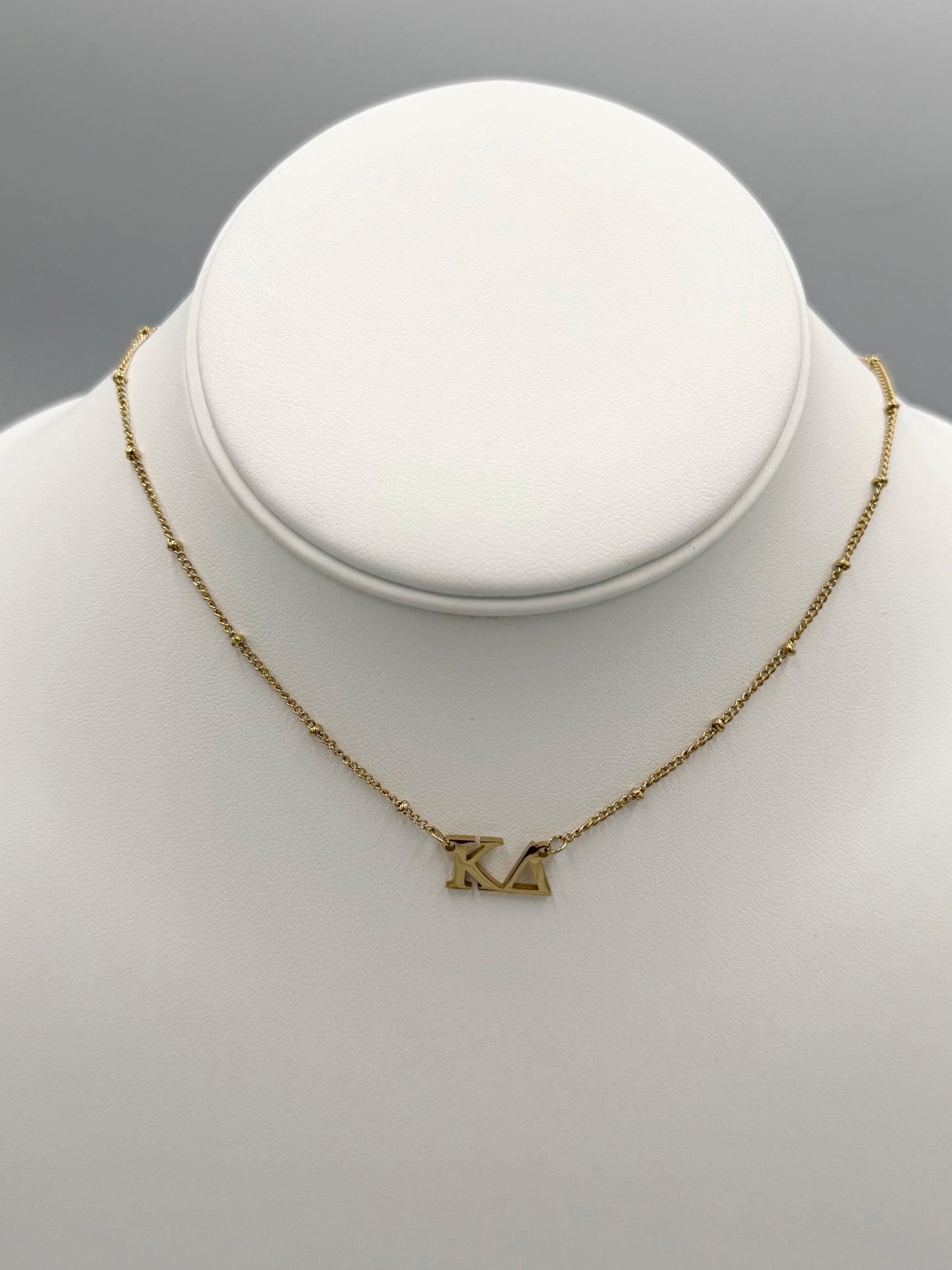 Greek 14K Gold-Plated Letters Necklace