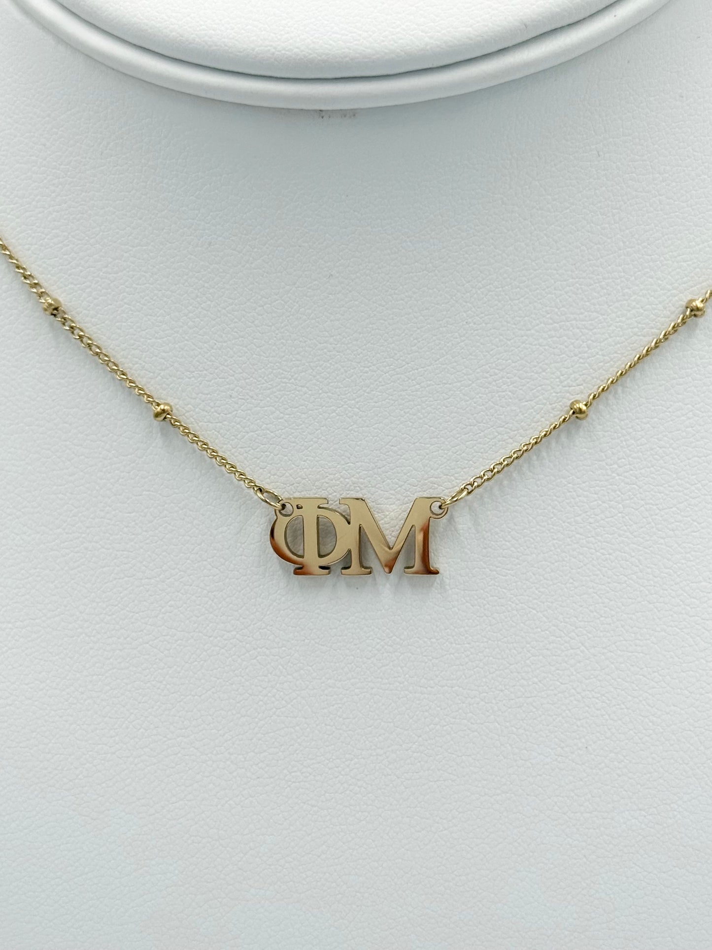 Greek 14K Gold-Plated Letters Necklace