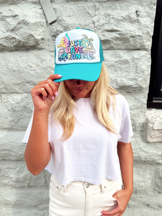 Just Have Fun Patch Trucker Hat