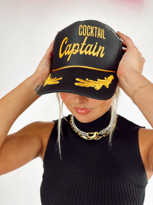 Cocktail Captain Trucker Hat