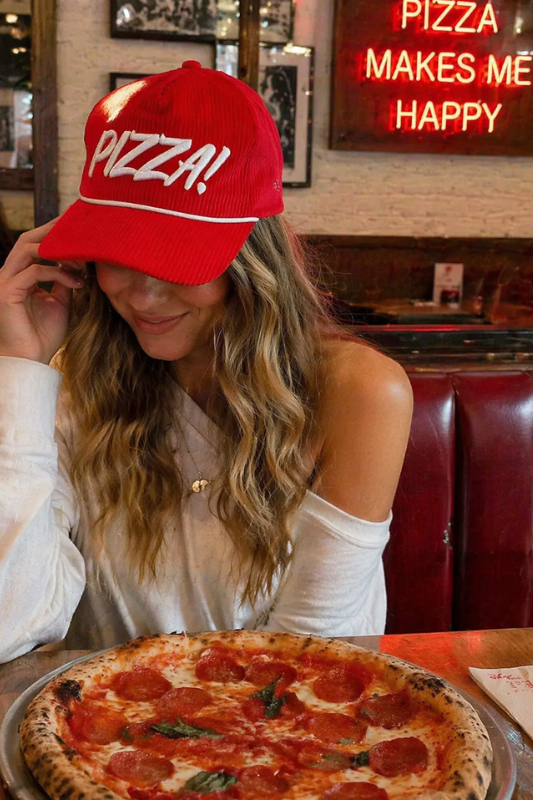 PIZZA 3D Corduroy Trucker Hat
