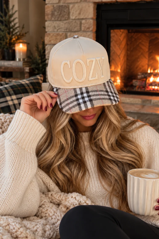 COZY Flannel Trucker Hat