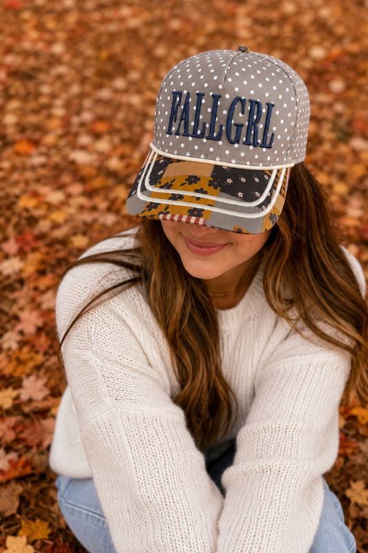 FALL GIRL Patchwork Trucker Hat