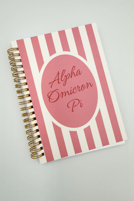 Sorority Striped Notebook