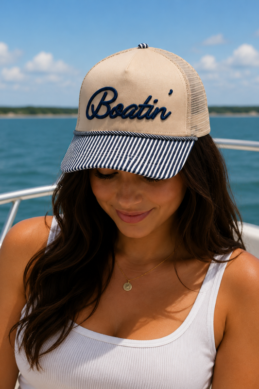 Boatin' Vintage Trucker Hat