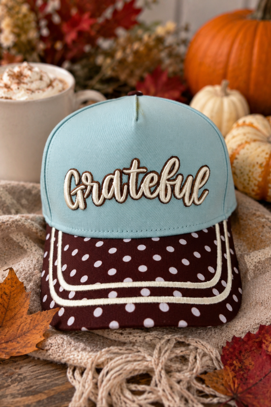 Grateful Polka Dot Trucker Hat