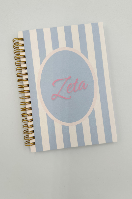 Sorority Striped Notebook