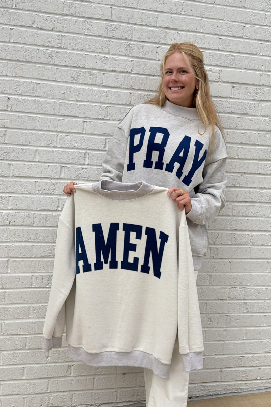 PRAY/AMEN Reversible Mockneck