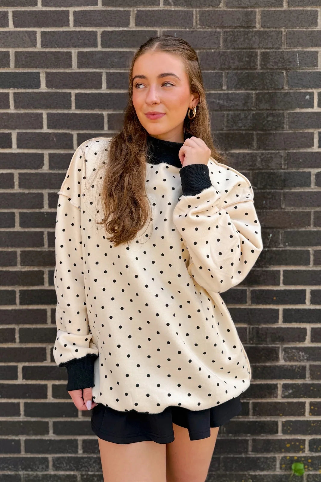 State Pride Polka Dot Reversible Mockneck