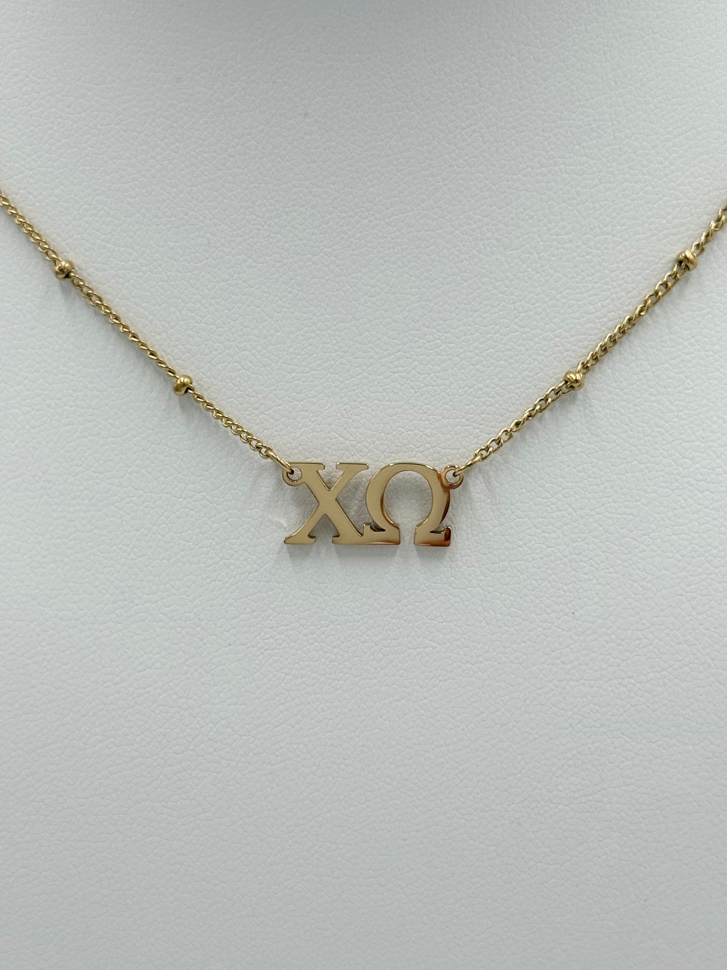 Greek 14K Gold-Plated Letters Necklace