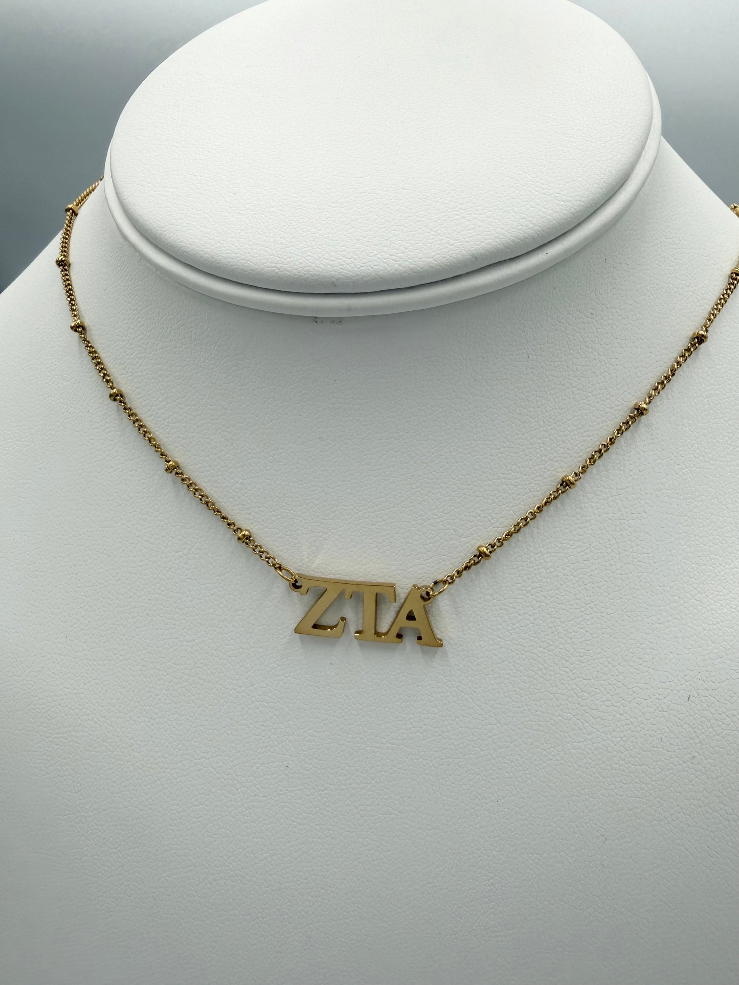 Greek 14K Gold-Plated Letters Necklace