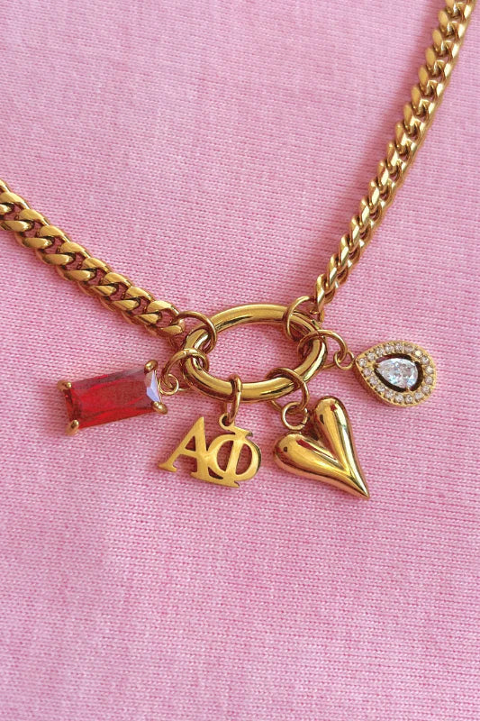 Sorority Letter Charm Necklace
