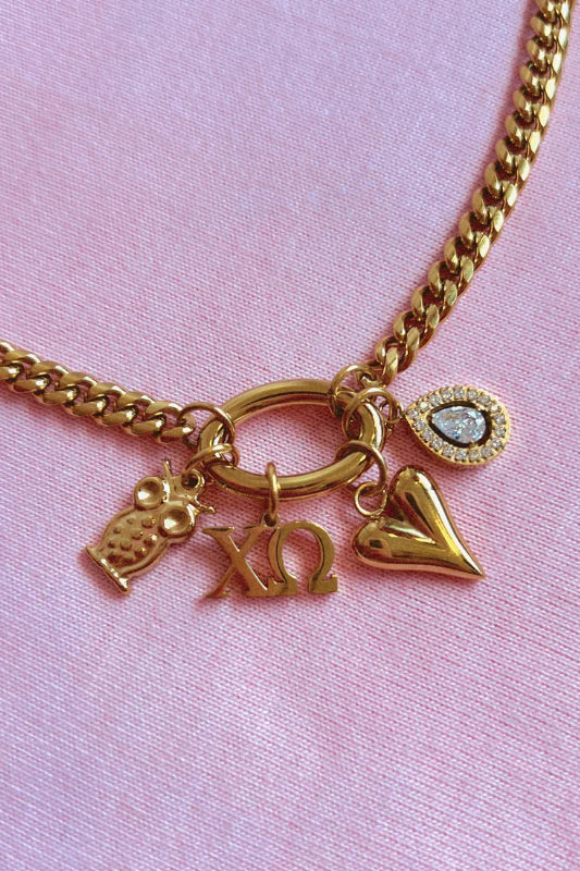 Sorority Letter Charm Necklace