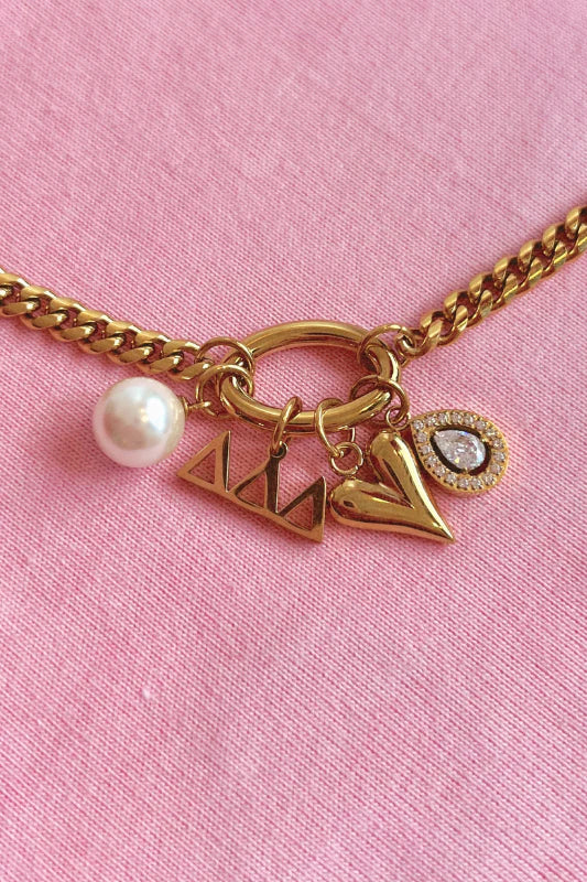 Sorority Letter Charm Necklace