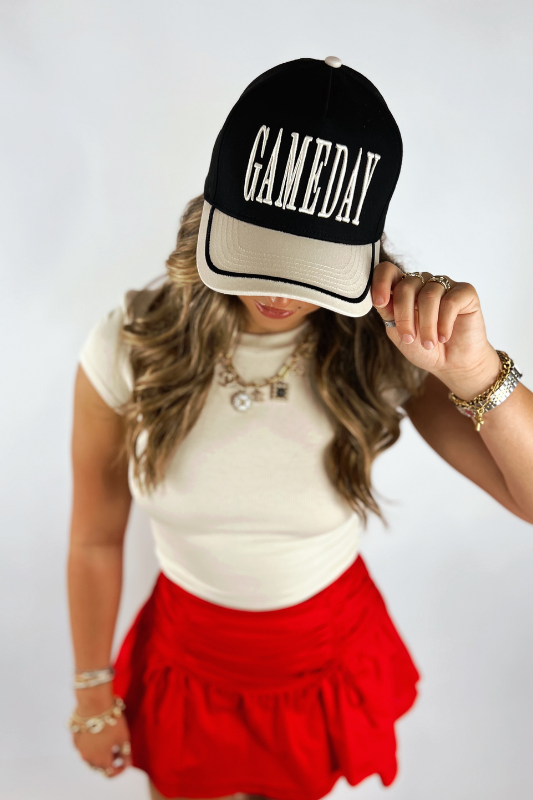GAMEDAY Vintage Trucker Hat-Black