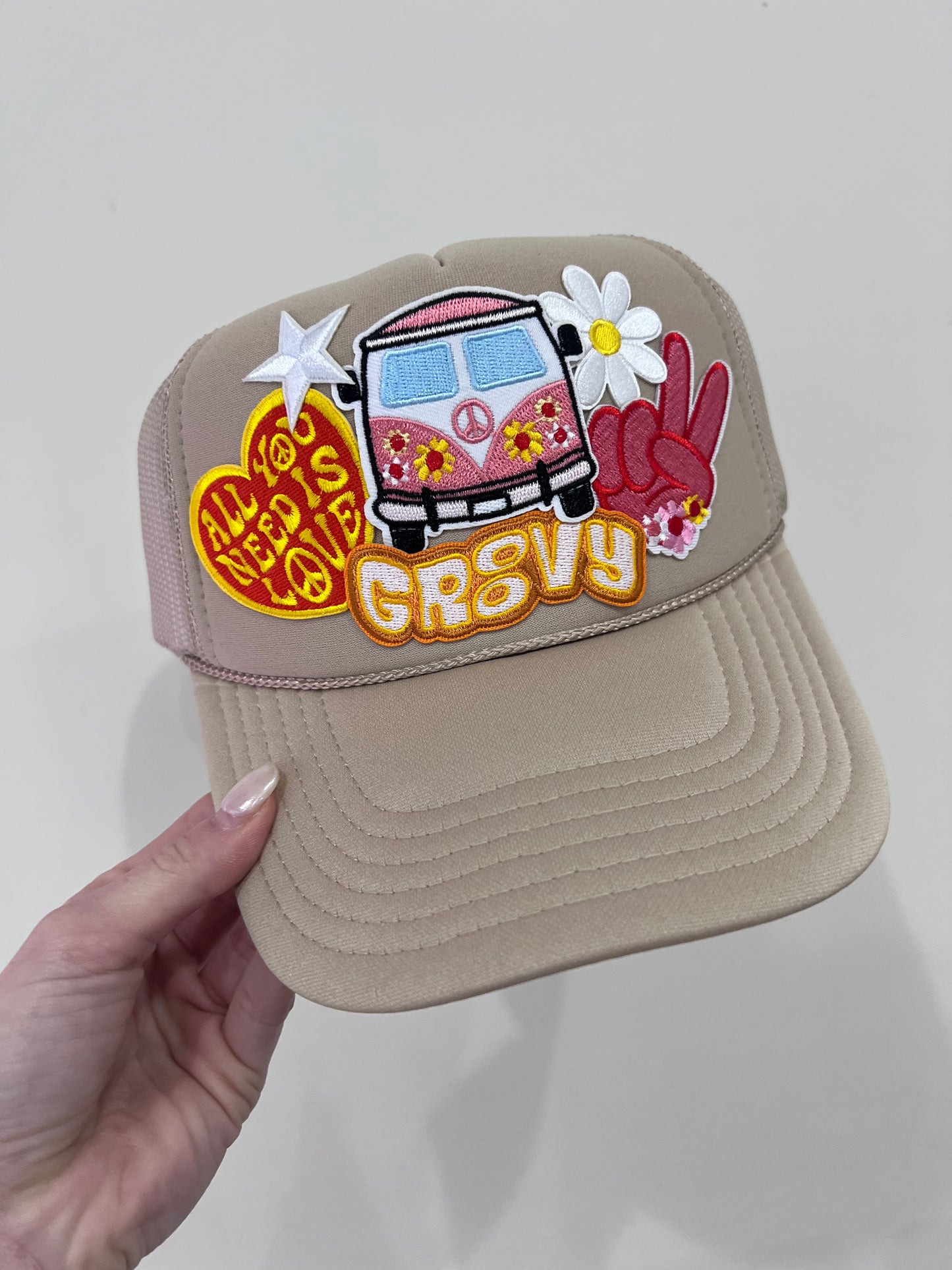 Let's Get Groovy Custom Patch Trucker Hat