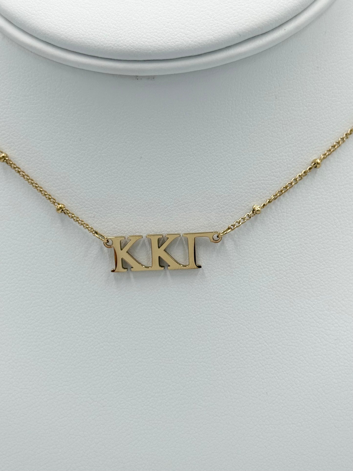 Greek 14K Gold-Plated Letters Necklace