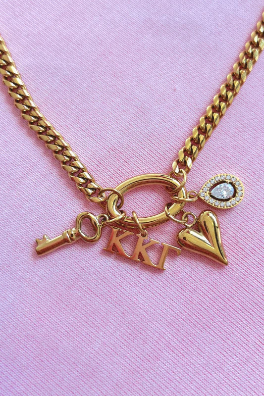 Sorority Letter Charm Necklace