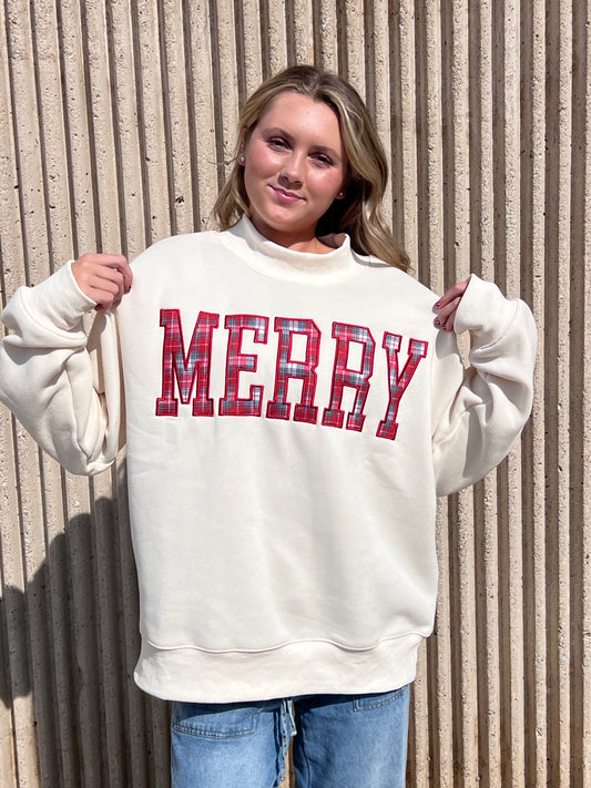 PRE-ORDER: Very Merry Plaid Mockneck