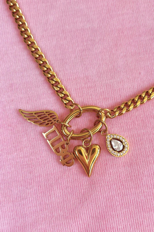 Sorority Letter Charm Necklace