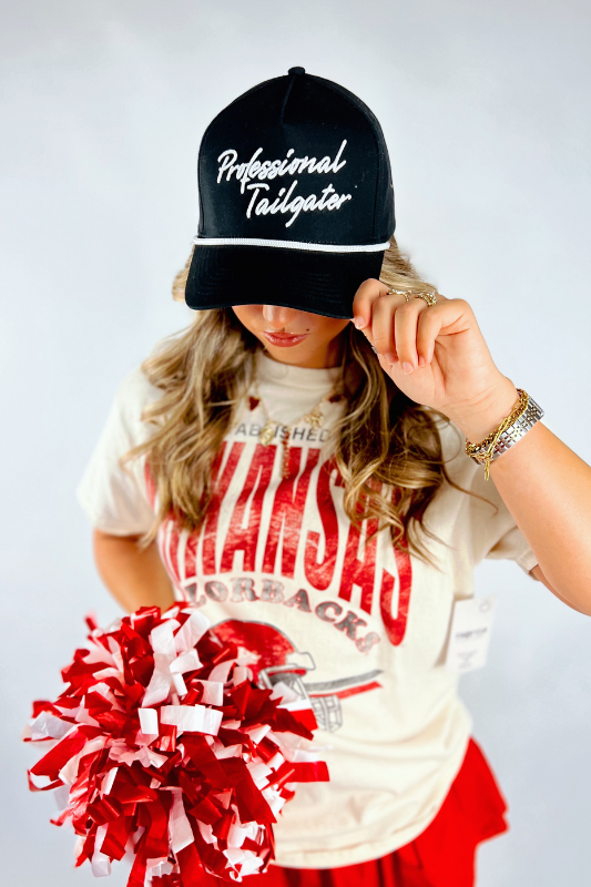 Professional Tailgater Vintage Trucker Hat-Black