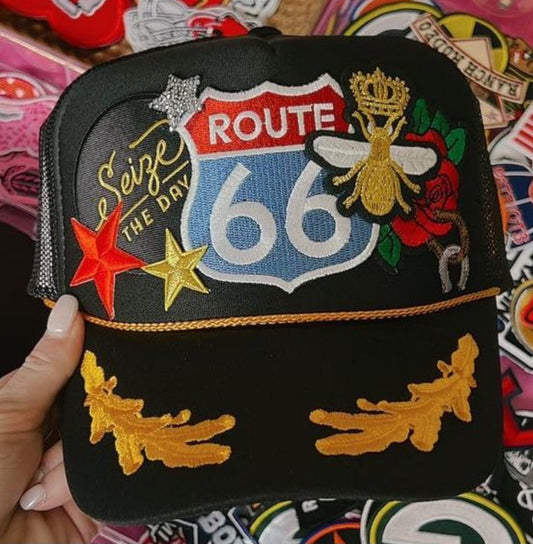 Route 66 Custom Patch Trucker Hat