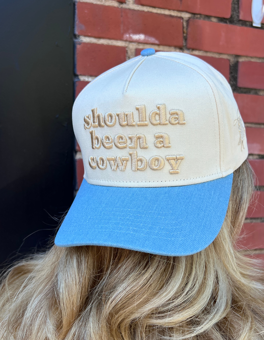 Shoulda Been A Cowboy Vintage Trucker Hat