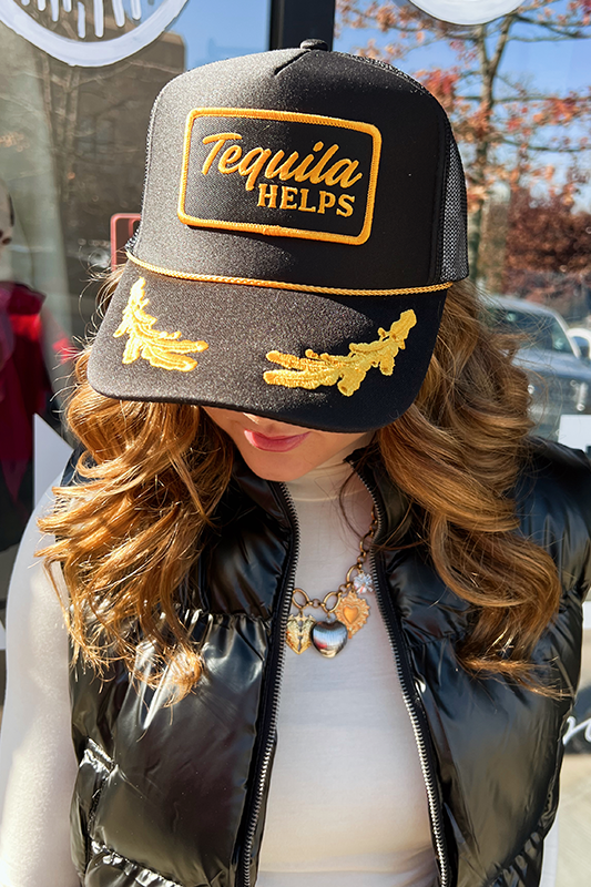 Tequila Helps Patch Trucker Hat