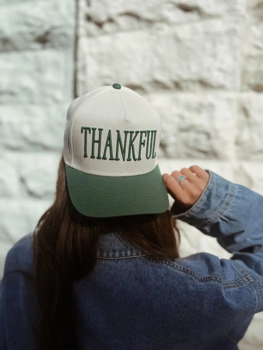 THANKFUL Vintage Trucker Hat-Green