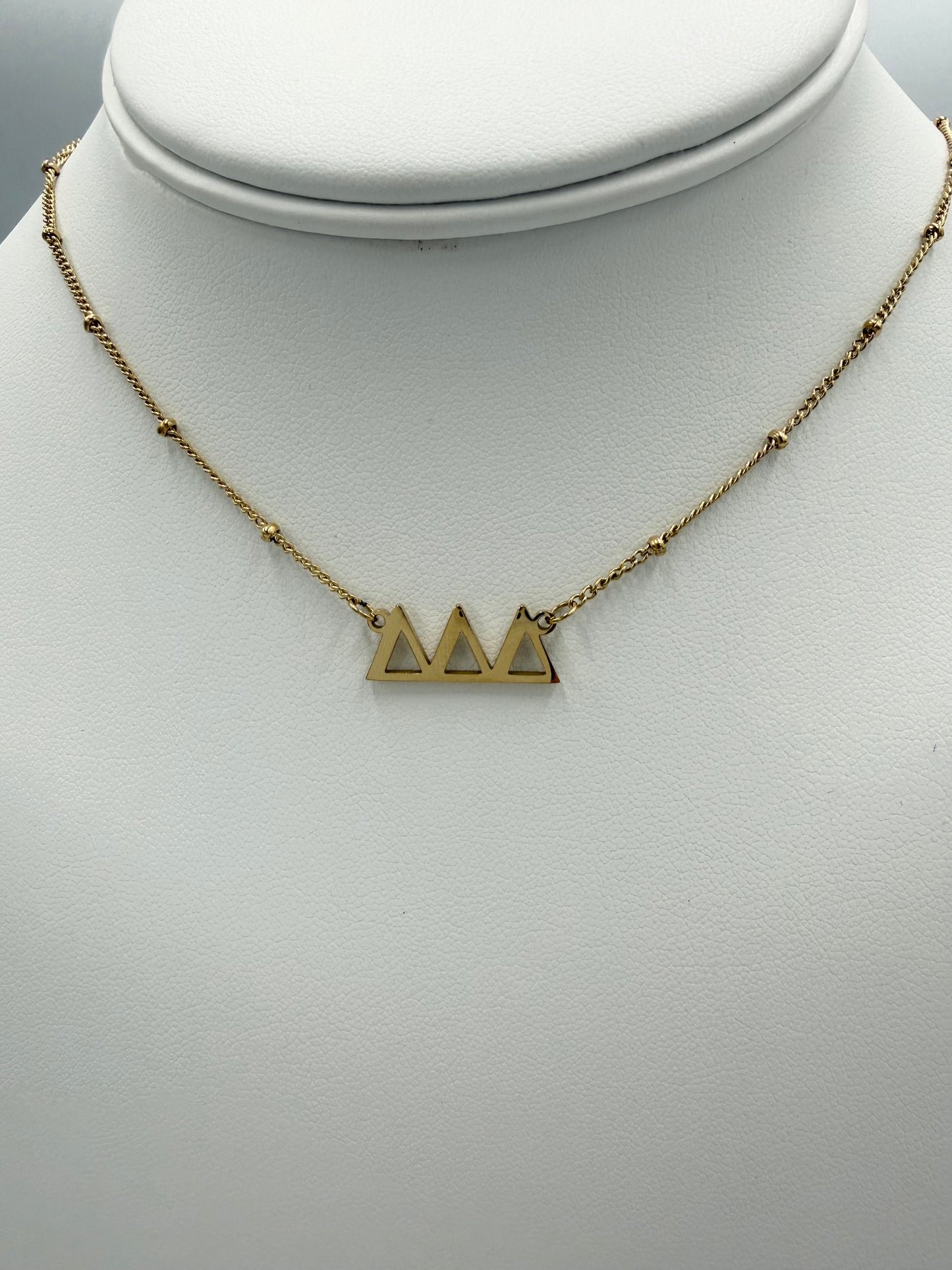 Greek 14K Gold-Plated Letters Necklace