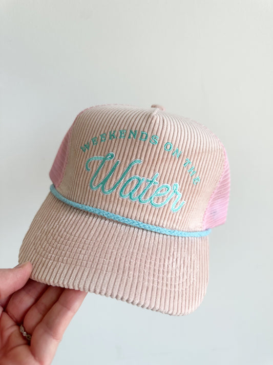 Weekends On The Water Corduroy Trucker Hat