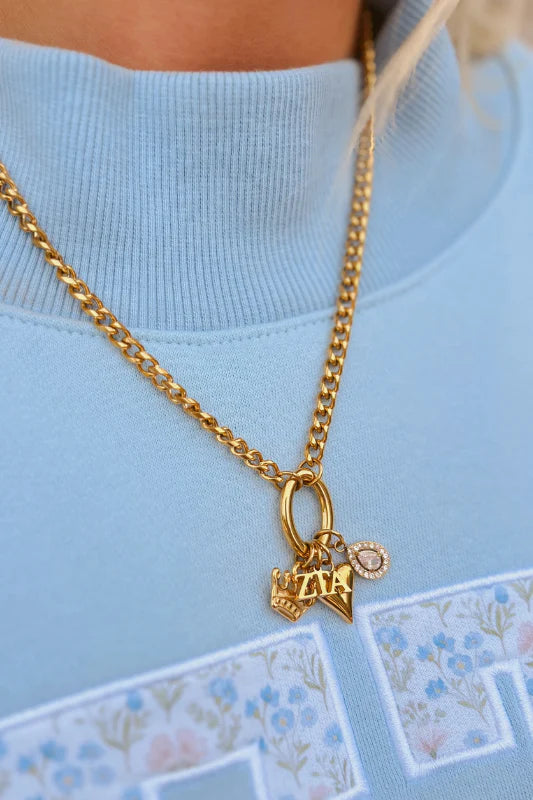 Sorority Letter Charm Necklace